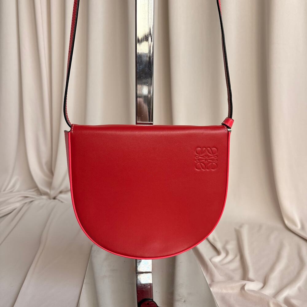 Loewe Heel Mini Bag - Pomodoro Poppy Pink Calfskin
